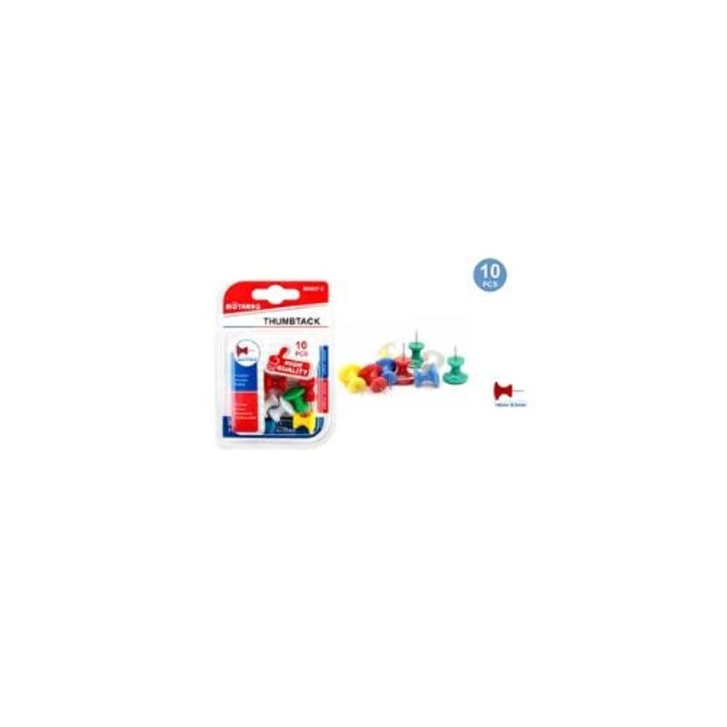 GENERICO - Chinchetas De Colores 10 Pcs