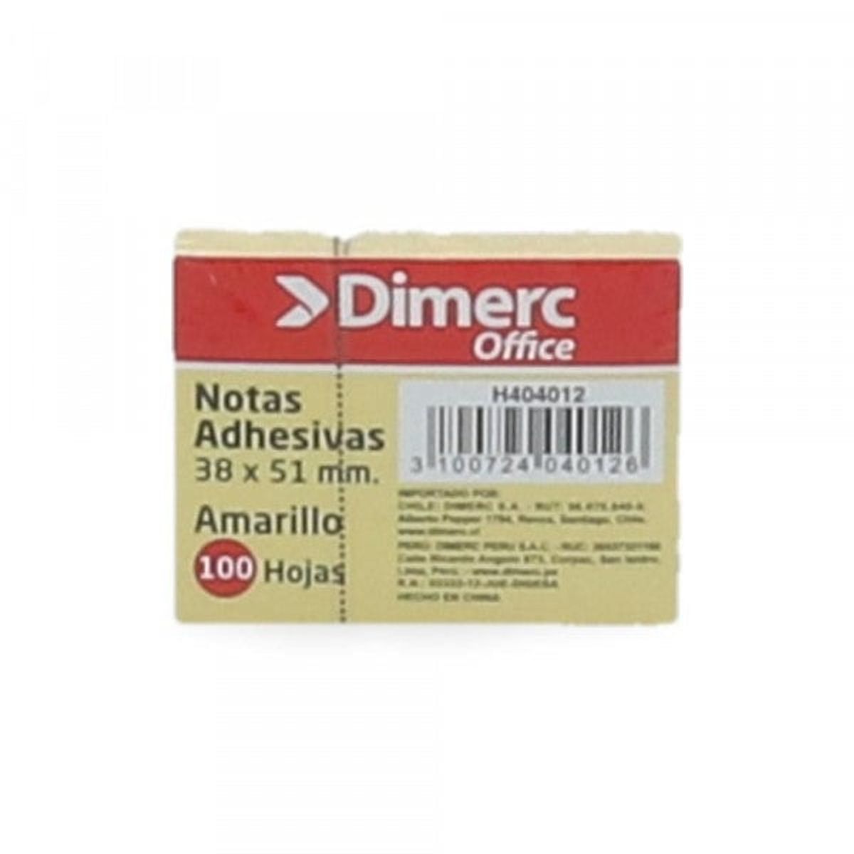 Dimerc - Notas Adhesivas 653 Block 100Hjs Amarillo Dimerc
