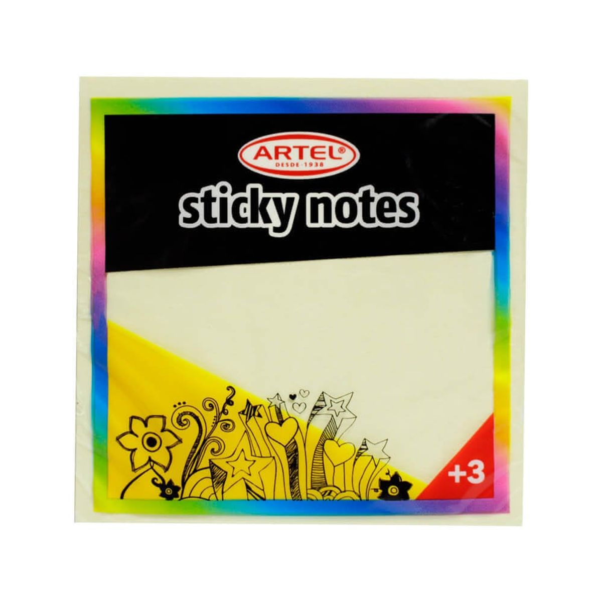 ARTEL - Notas Adhesivas Amarillas 76x76mm 100hjs Artel