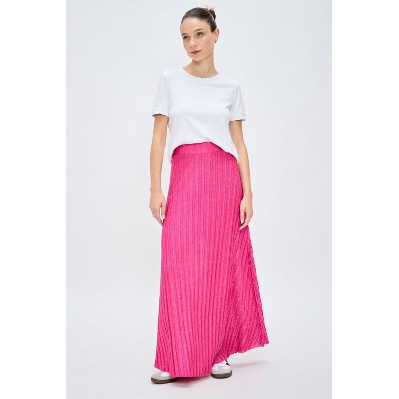 IO - Falda Larga Fucsia Mujer Io