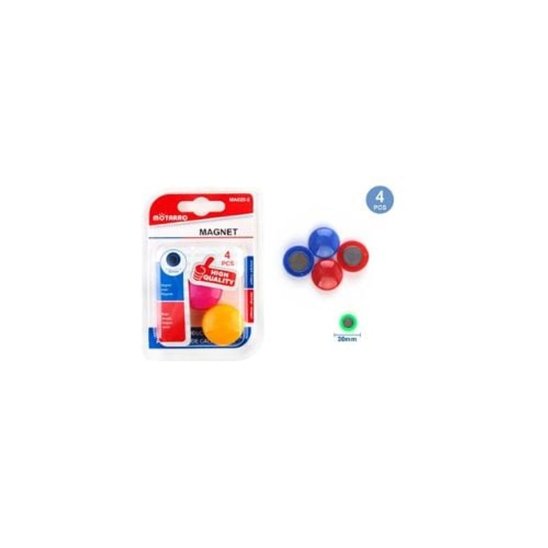 GENERICO - Imanes De Colores 4 Pcs