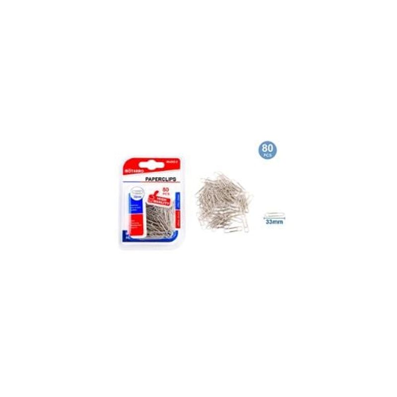 GENERICO - Clips Plateados 80 Pcs