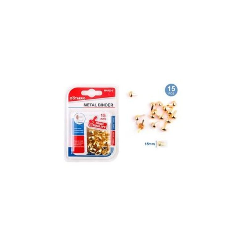 GENERICO - Chinche Mariposa Dorado 15 Mm 15 Pcs