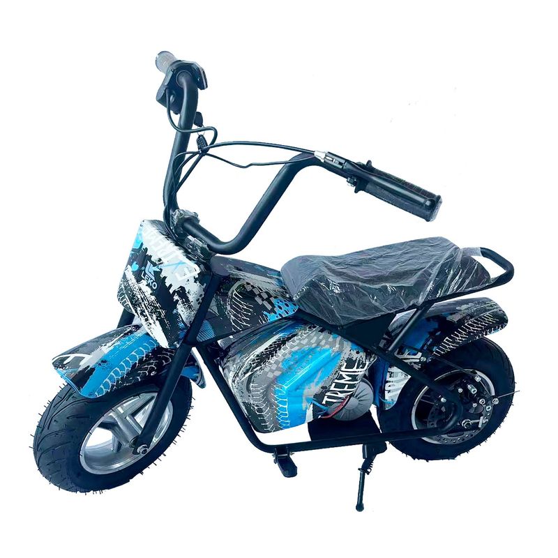 LEKO - Mini Moto Eléctrica Infantil Modelo T-DM Color Gris-Azul