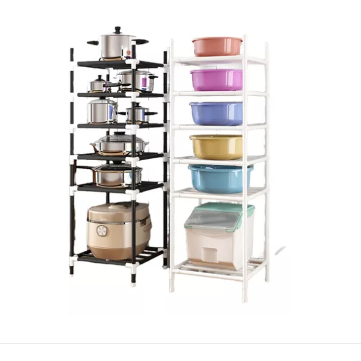 GENERICO - Organizador De Ollas Tapas Platero Secador Cocina 6 Niveles