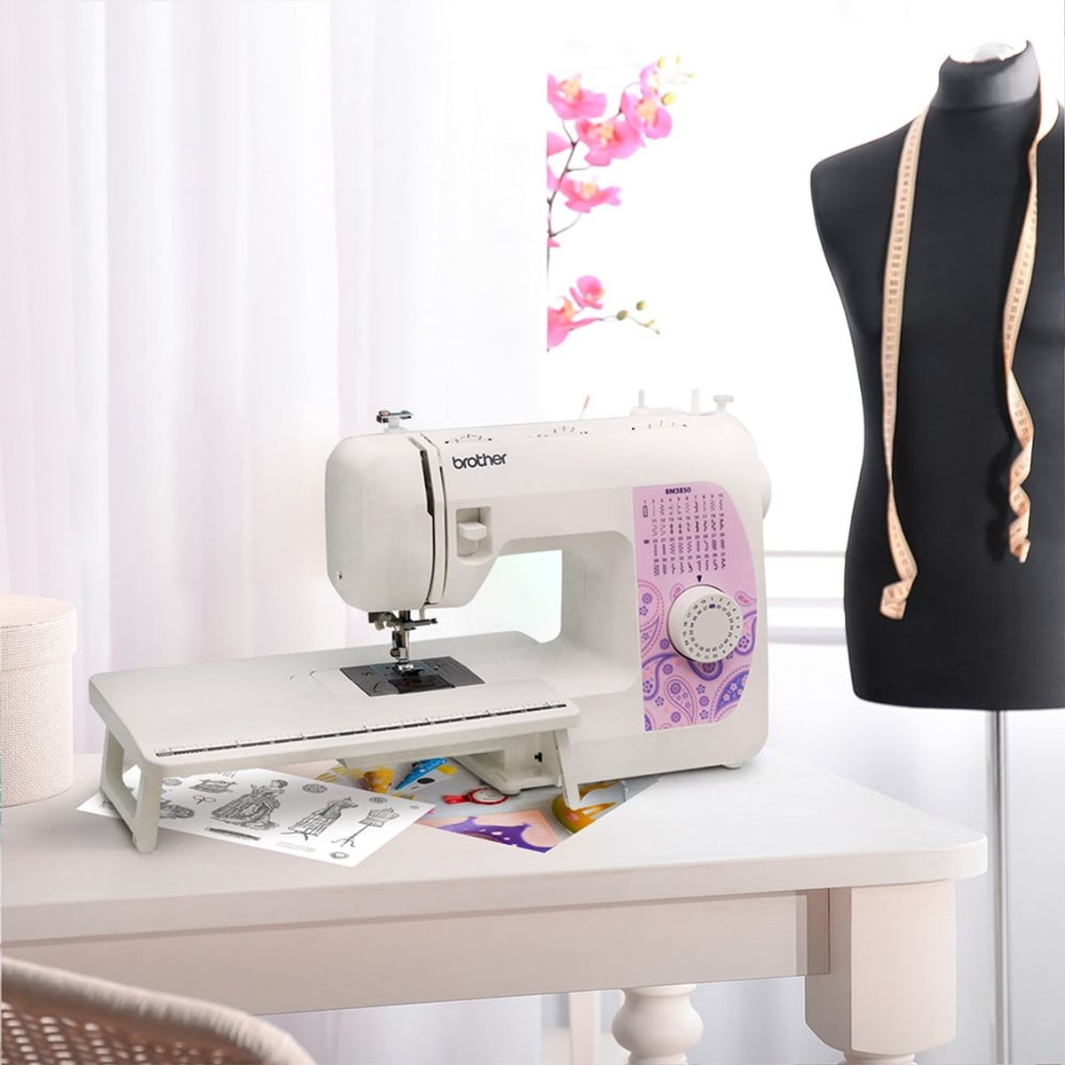 BROTHER - Máquina De Coser Recta Brother Bm3850 Portable Blanca - Mbc