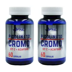 FNL - Picolinato De Cromo + Vit C + Azafran 120 Cápsulas Pack 2Frascos