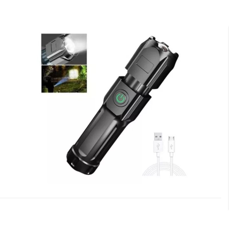 GENERICO - Potente Linterna Tactica Militar Usb Recargable Impermeable