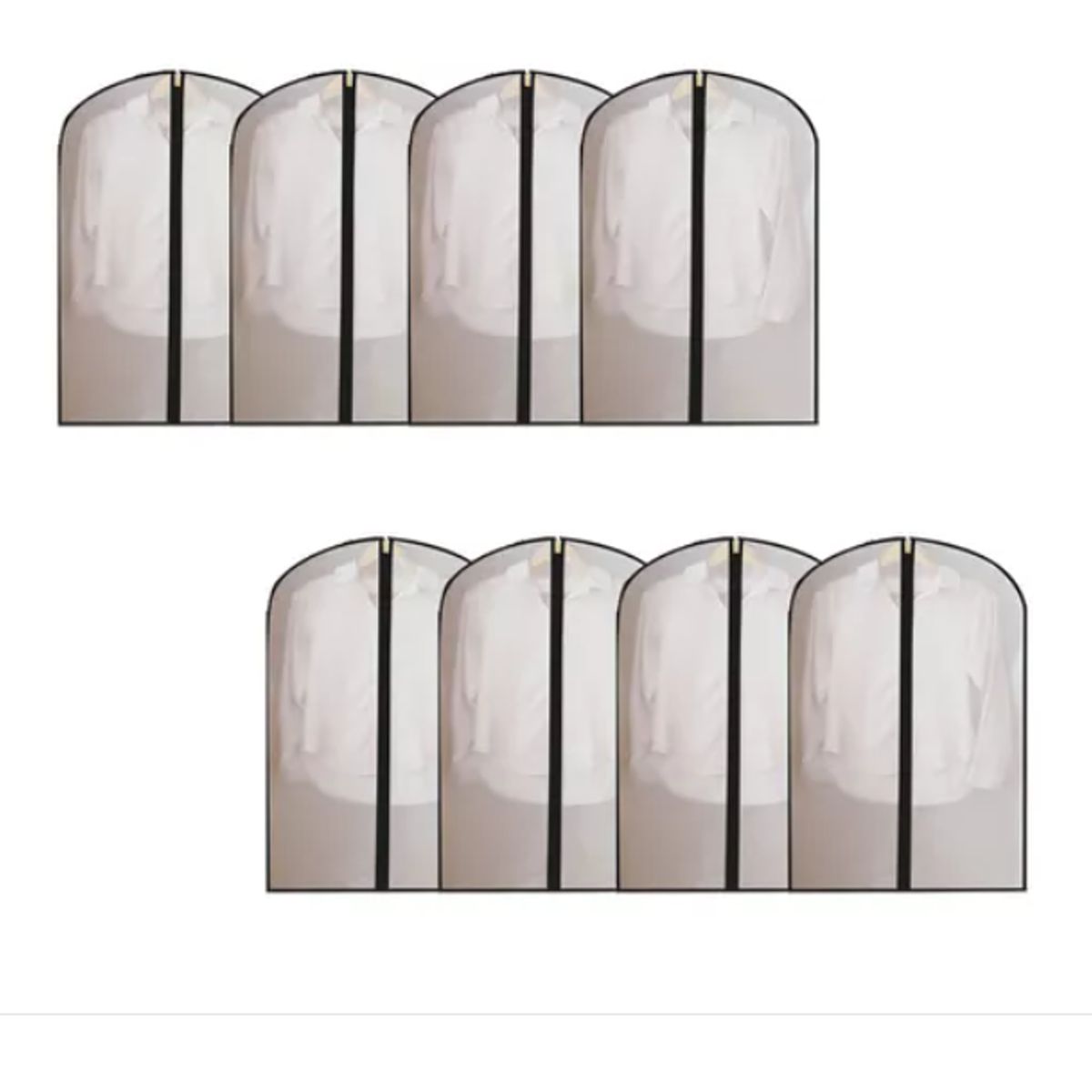GENERICO - Juego De 8 Bolsas De Cierre Cubre Trajes Colgante De 60x90cm