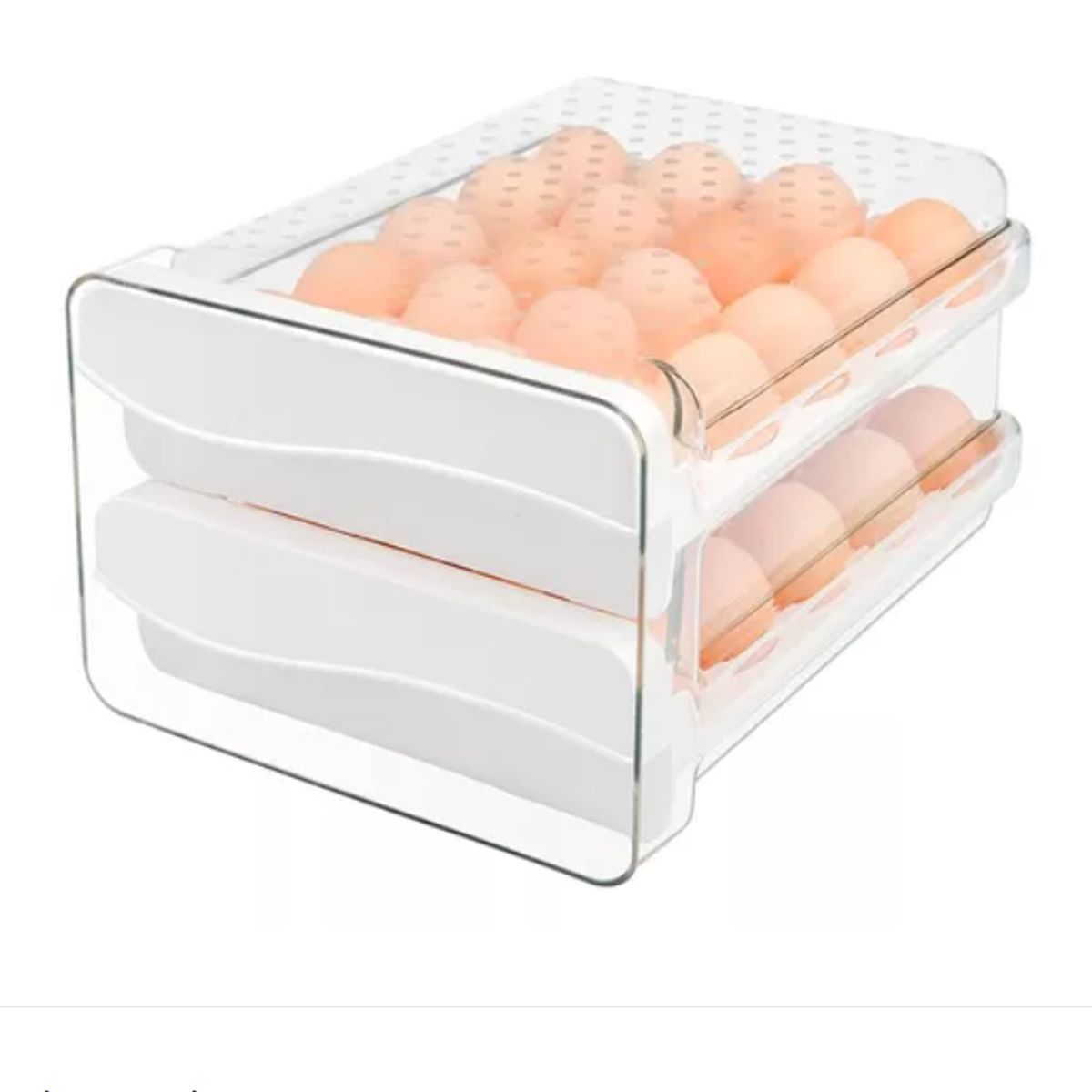 GENERICO - Organizador De Huevos Caja Para 40 Huevos 2 Niveles