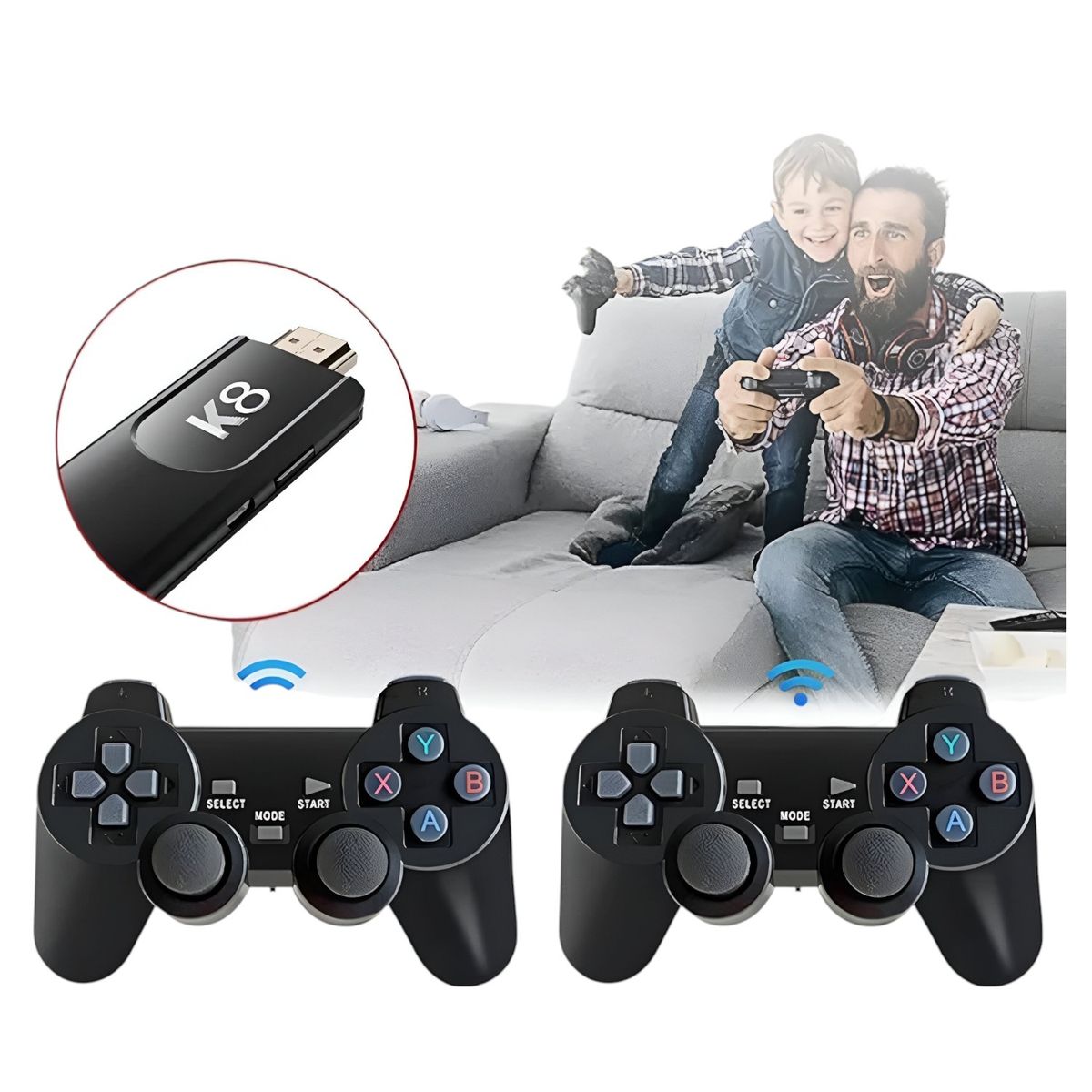 GENERICO - Accesorios Juegos Retro K8 Inalámbrico 4k