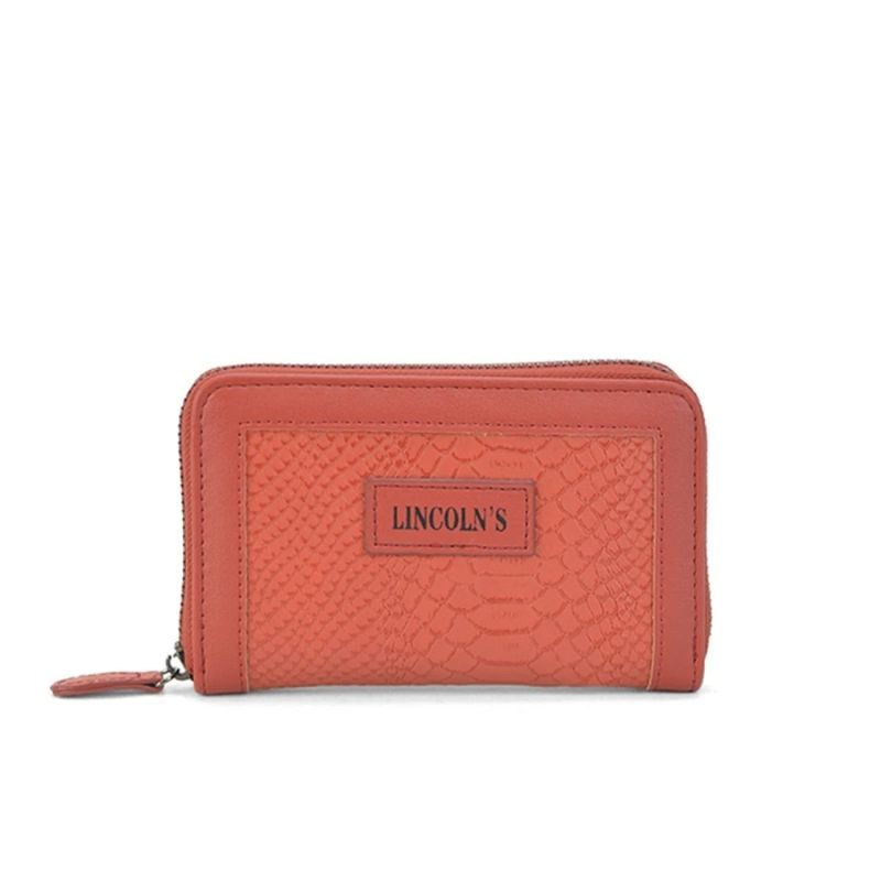 GENERICO - Billetera Mujer Madreselva Croco Carmin Lincolns - Rosa