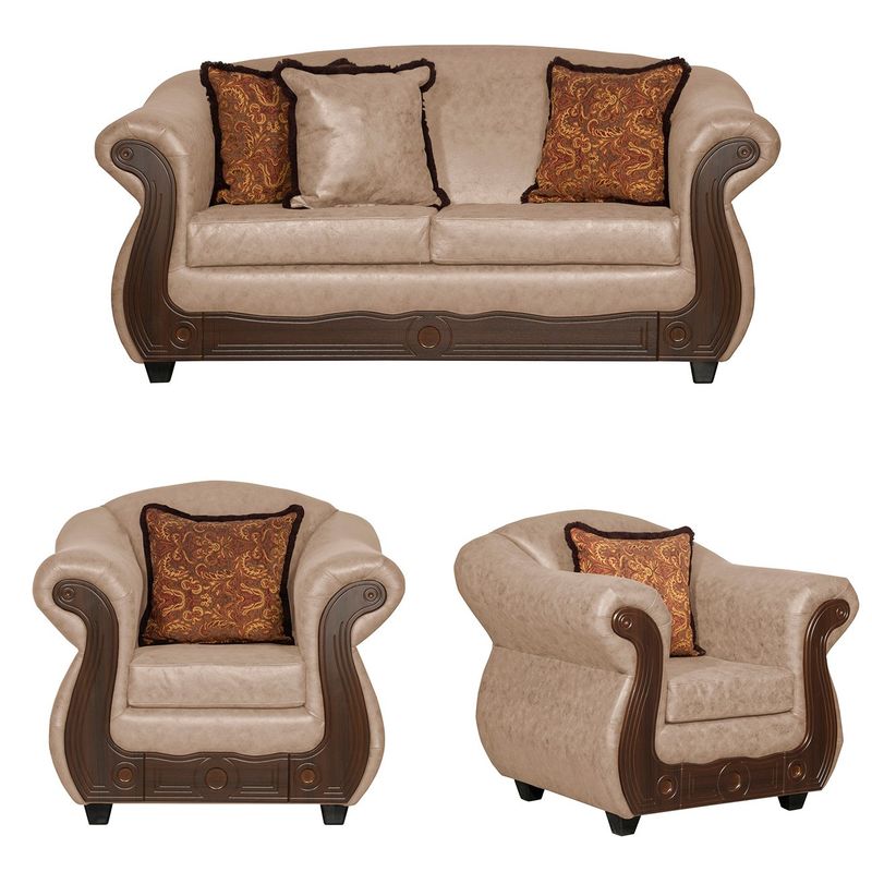GENERICO - Juego de Living 2 1 1 Estambul Beige