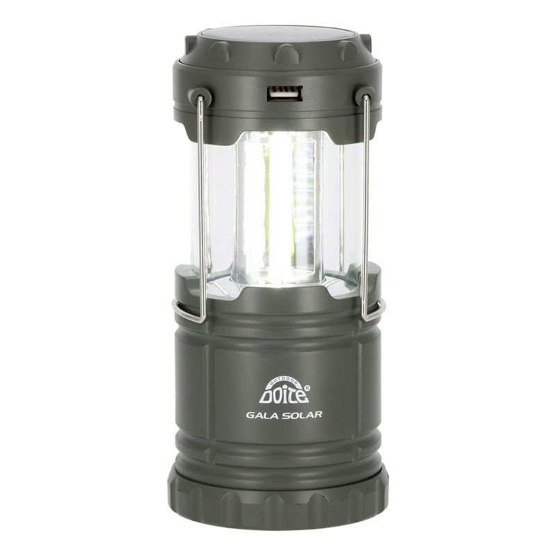 DOITE - Lámpara De Camping Galar Solar 250 Lúmenes Gris Doite
