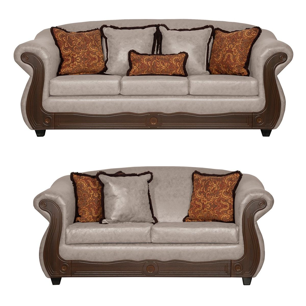 BLACK FACTORY - Juego de Living 3 2 Estambul Crema