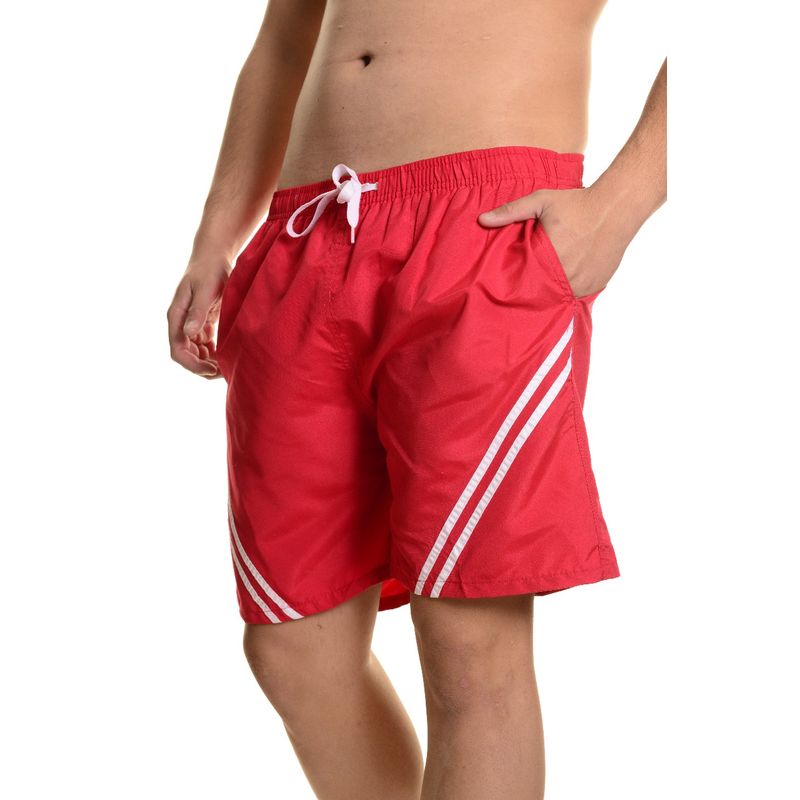 MPROPIA - Traje De Baño Hombre Forro Malla Líneas Diagonal 201