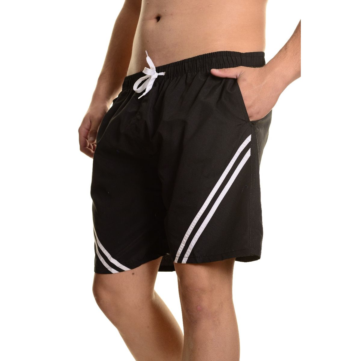 LIKE SHOP - Traje De Baño Hombre Forro Malla Líneas Diagonal 201