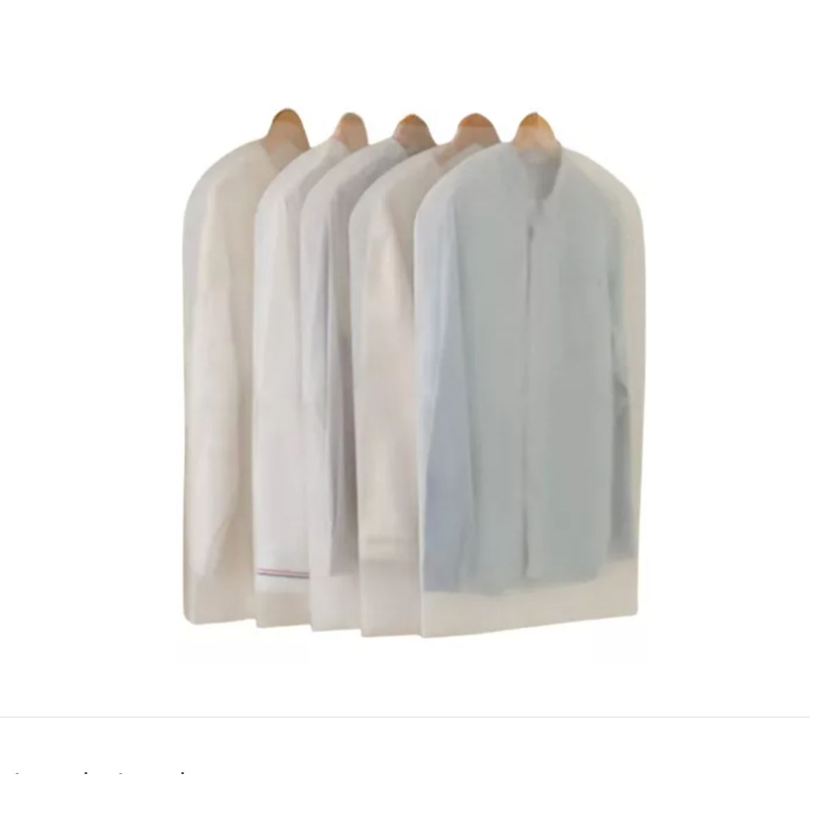 GENERICO - Juego 8 Bolsas Transparentes Cubre Trajes Colgante 60x80cm
