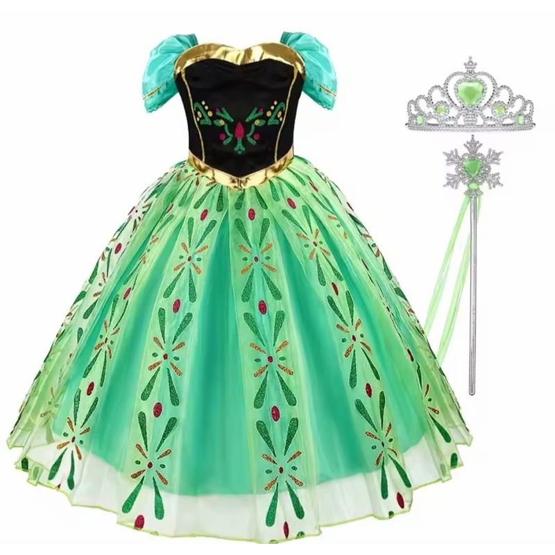 GENERICO - Disfraz Princesa Ana para niña talla 3 con accesorios