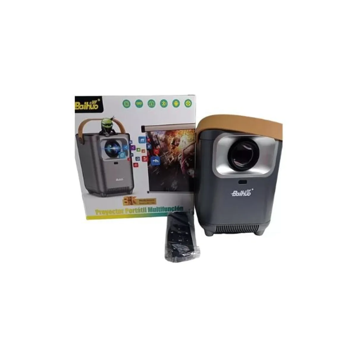 GENERICO - Mini Proyector Portátil Led 6k Bluetooth 5.0 Wifi My-7280