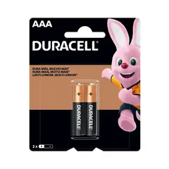 DURACELL - Pack 2 pilas AAA Alcalina Blister
