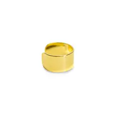 ANDREA COGGIOLA JOYAS - Aro Bidu Liso Plano Enchapado Oro 18K