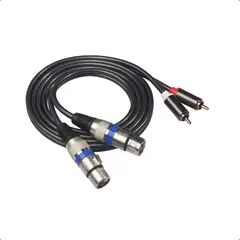GENERICO - Cable Audio Profesional Djs 2 Xlr Plug A 2 Rca 1,5 Metros