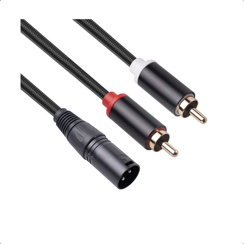 GENERICO - Cable Audio Xlr Canon A Rca Profesional Trenzado Dj 2 Metros