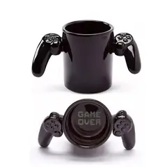 GENERICO - Taza Gamer Game Over con Mangos en Forma de Control 400ml