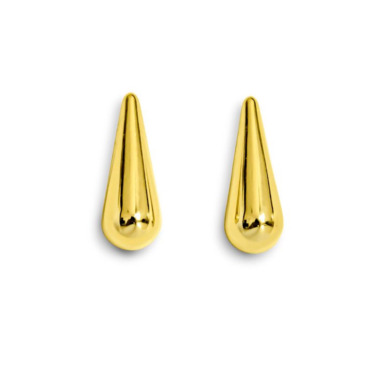 ANDREA COGGIOLA JOYAS - Aros Gota Estela Enchapado Oro 18K