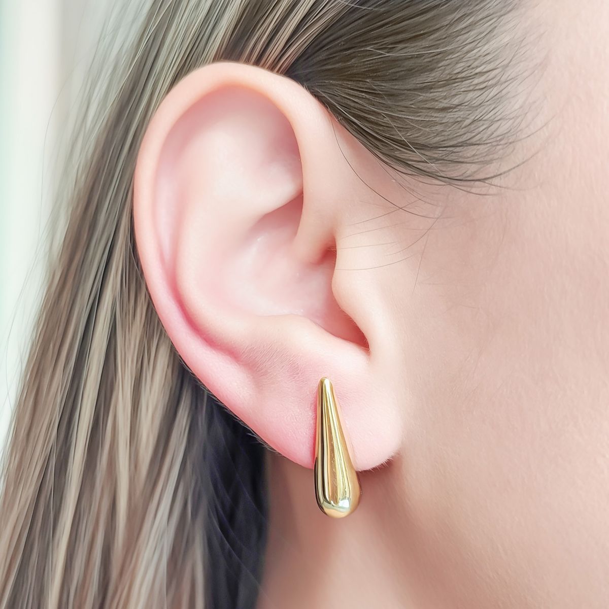 COGGIOLA - Aros Gota Estela Enchapado Oro 18K