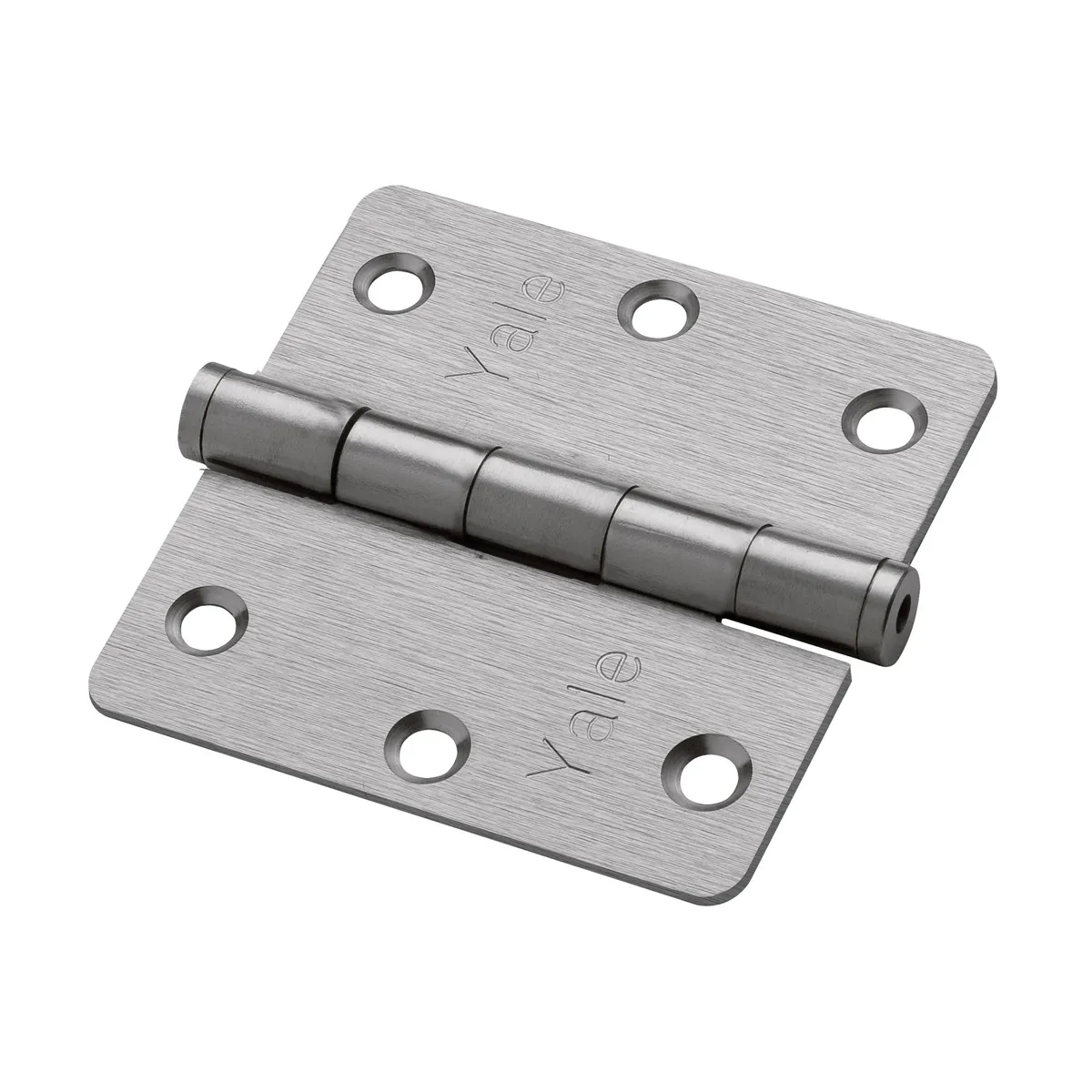 YALE - Pack 3 Bisagra Canto Redondo Yale 3,5x3,5 Pulgadas Satinado
