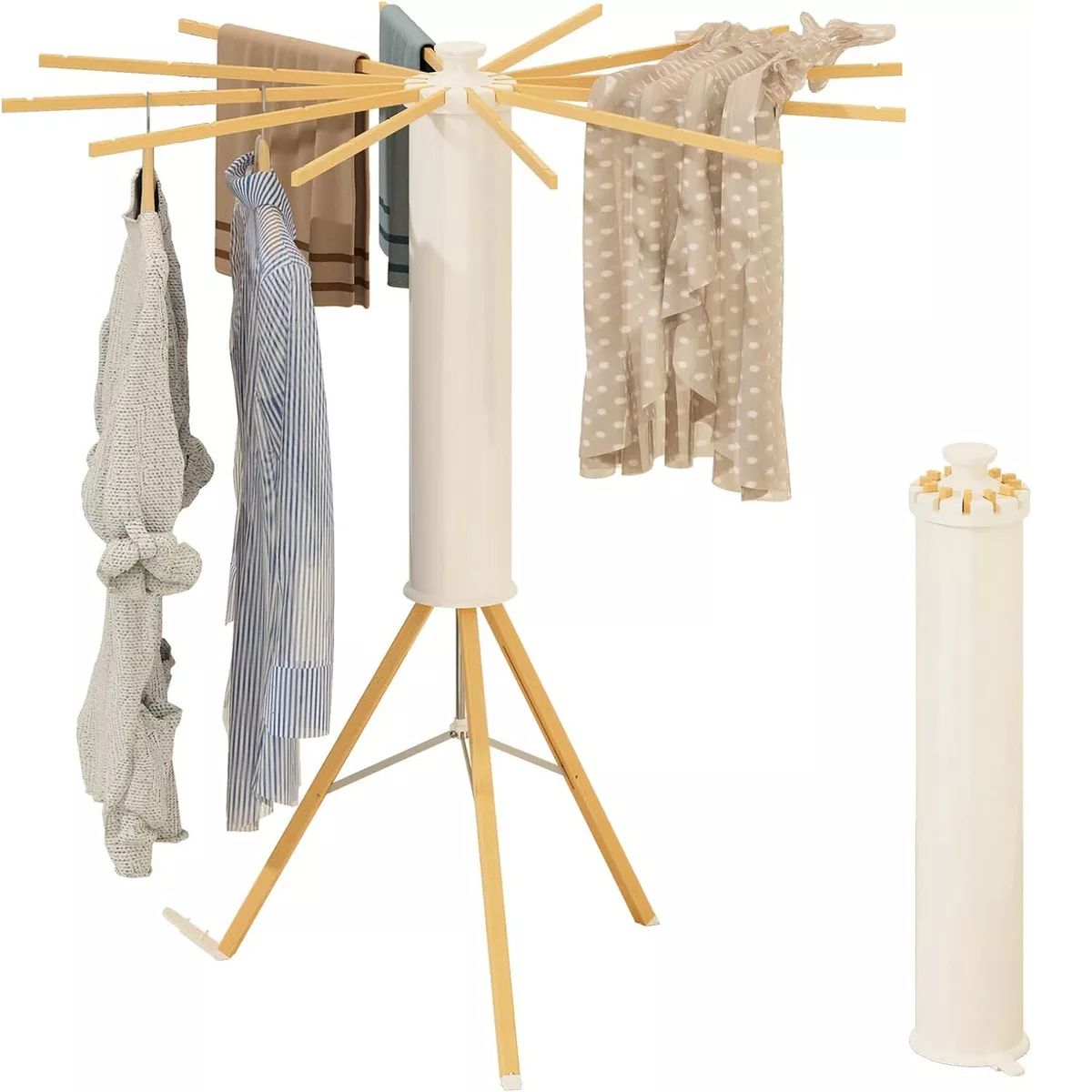 MP - Tendedero Circular Retractil Plegable 16 Brazos Cilíndrico