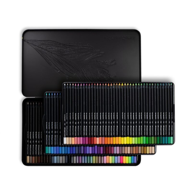 FABER-CASTELL - Estuche de Metal Faber-Castell Ecolápices Supersoft x120