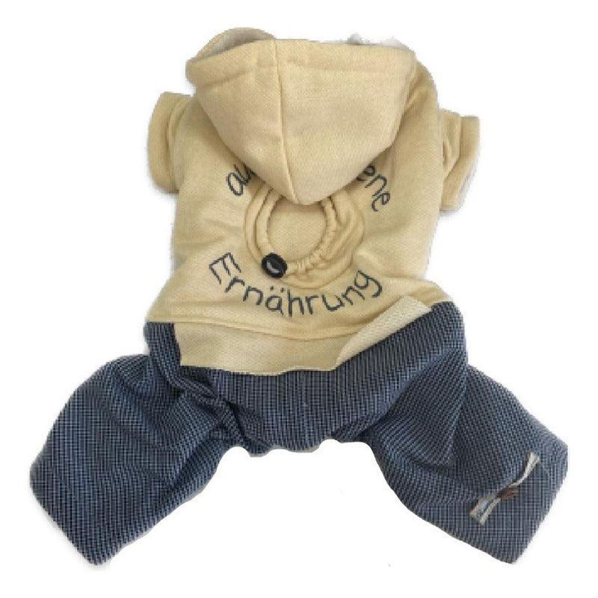 GENERICO - Ropa Enterito De Polar Con Capucha Calentito Para Perro - Amarillo - s