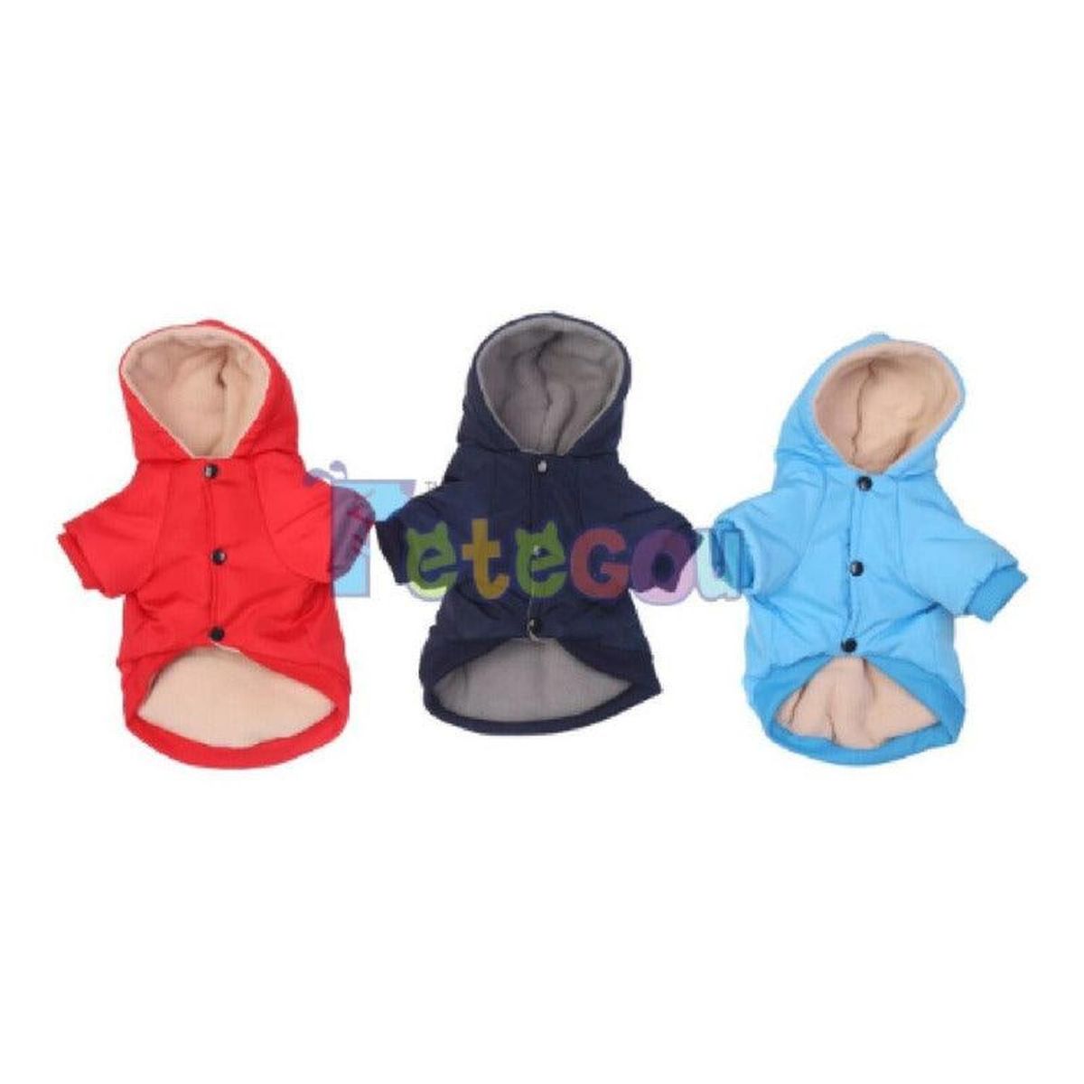 GENERICO - Ropa Polerón Impermeable Con Capucha Para Perros - Celeste - XL