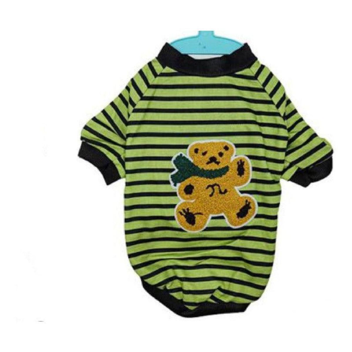 GENERICO - Ropa Polera Para Perros Diseño Ositos Tela Fresca - Verde - L