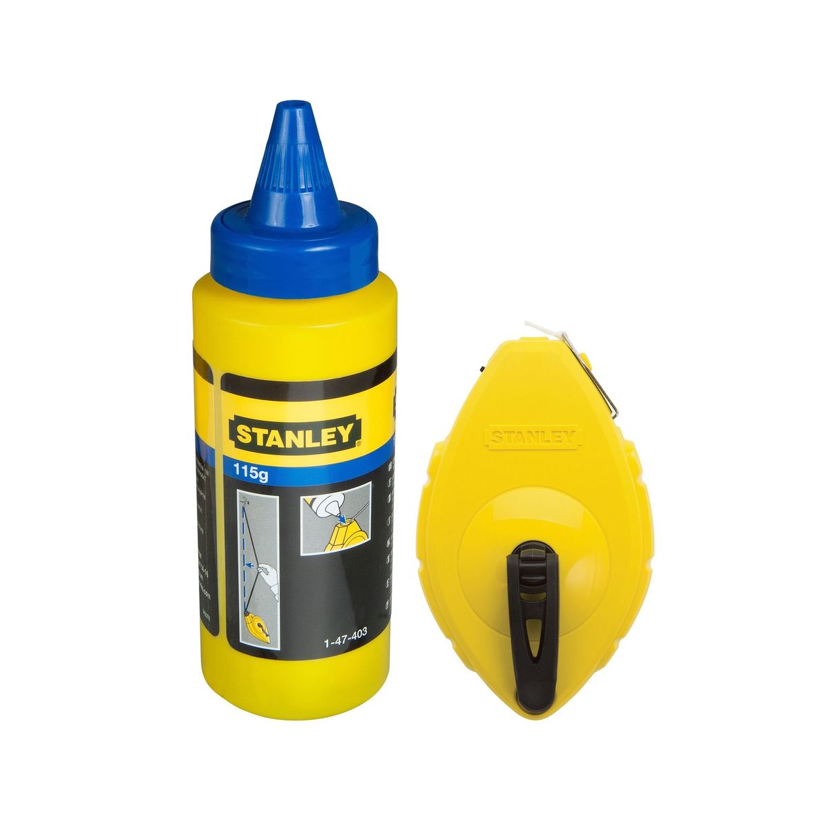 STANLEY - Tizador 30mts con tiza azul 115g STANLEY 47-440