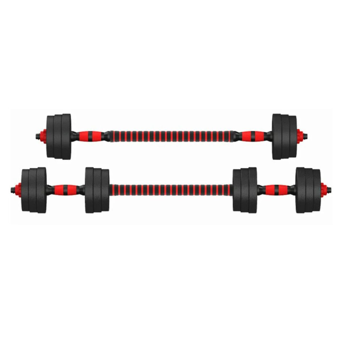 IMPORTCLICK - Set Mancuernas Barra Armable Ajustable Profesional 10 KG - Negro