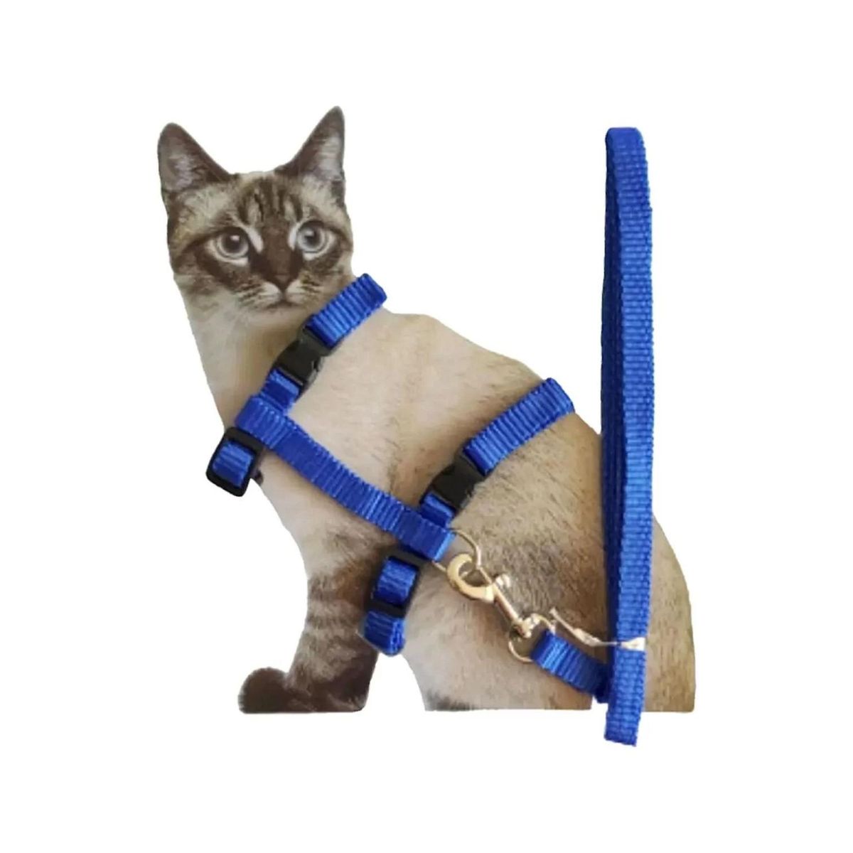 GENERICO - Arnés para gatos ajustable super resistente - Azul - dn