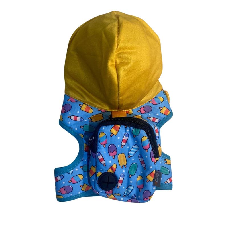 GENERICO - Arnes Para Perros Pequeños Con Mochila para Bolsas - Celeste