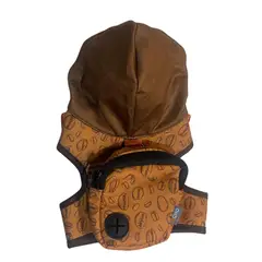 GENERICO - Arnes Para Perros Pequeños Con Mochila para Bolsas - Cafe - XS