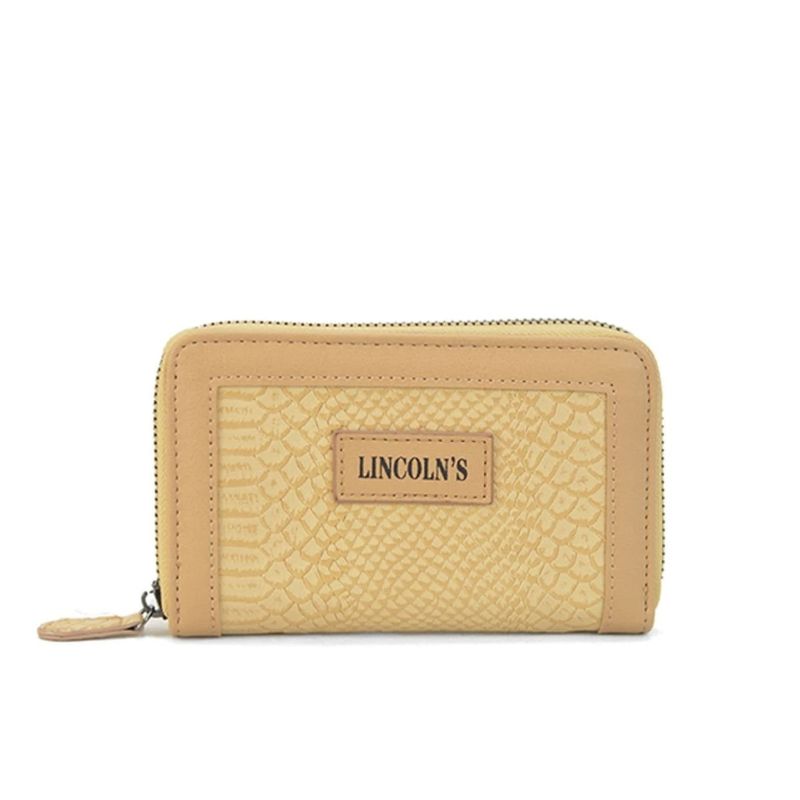 GENERICO - Billetera Mujer Madreselva Croco Maiz Lincoln's - Amarillo