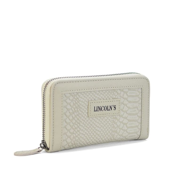 GENERICO - Billetera Mujer Madreselva Croco Cemento Lincolns - Gris