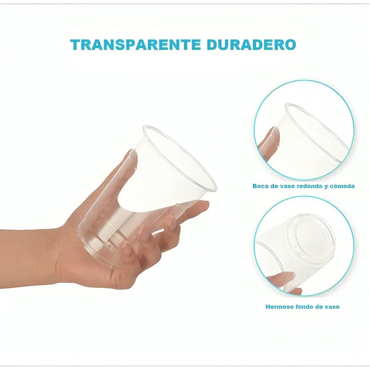 OEM - Vaso Plástico Transparente 500ml X 50 Unidades