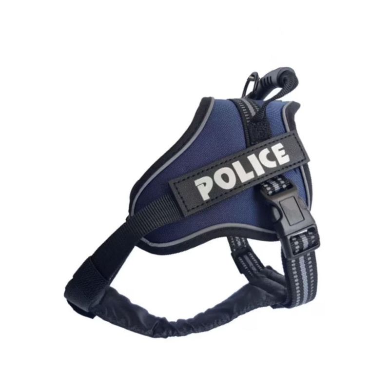 GENERICO - Arnes Pechera para perros reforzada police k9 talla L - Azul oscuro - l