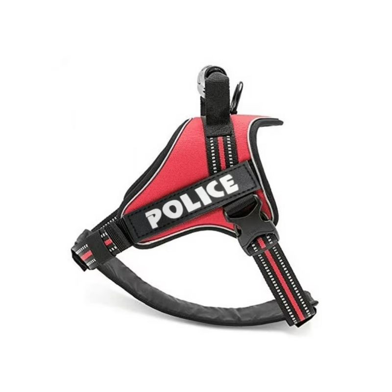 GENERICO - Arnes Pechera para perros reforzada police k9 talla L - Rojo - l