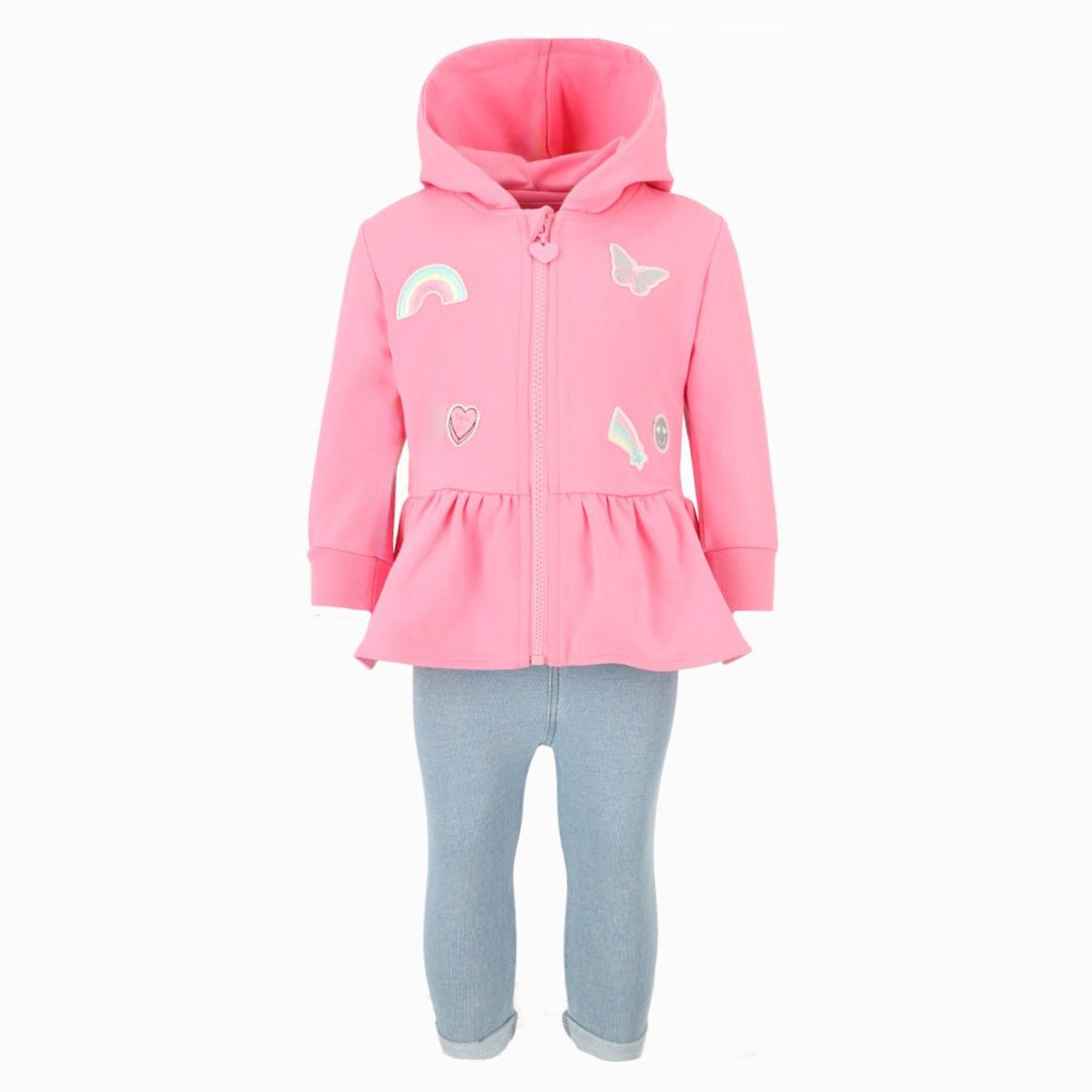 4KIDS - Conjunto bebé de polerón y calzas Rosado 4 Kids