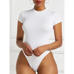 MPROPIA - Body Bambú Mujer Ajustable Manga Corta Elasticado Colores 711