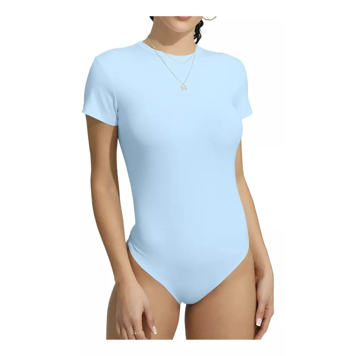 LIKE SHOP - Body Bambú Mujer Ajustable Manga Corta Elasticado Colores 711